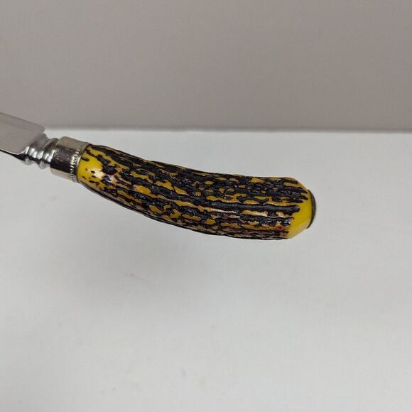 Vintage Sheffield Carving Knife – 13" Faux Antler Handle – Made in England - Picture 7 of 9